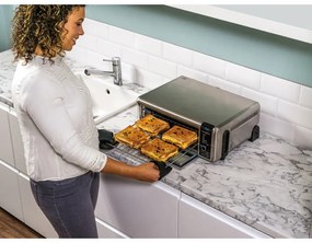 Cuptor multifunctional 8 in 1 Ninja SP101EU Foodi, 2400W, 10L, Air fry/Prajire/Coacere/Paine prajita, Compact, Inox