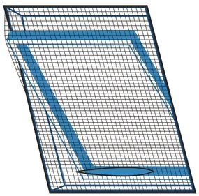 Plasă de insecte Orion, pentru geam de mansardă, negru, 120 x 140 cm