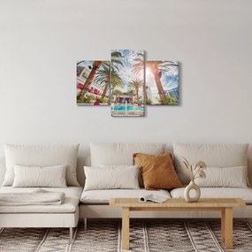 Tablou - palmier cu bazin (90x60 cm)