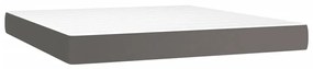 Saltea de pat cu arcuri, gri, 160x200x20 cm, piele ecologica Gri, 160 x 200 cm