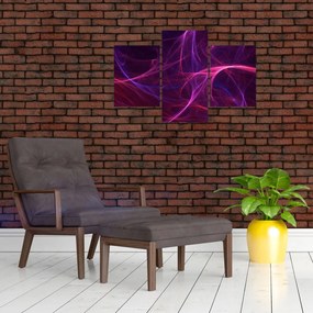 Tabloul abstract cu linii curbe (90x60 cm)