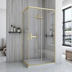 Cabina de dus auriu periat City 80x100 cm