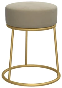 340256 vidaXL Taburet rotund, gri închis, catifea