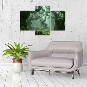 Tablou - O pădure acoperită de mușchi (90x60 cm)