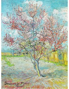 Tablou - reproducere 50x70 cm Pink Peach Trees, Vincent van Gogh – Fedkolor