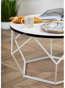 Măsuță de cafea DIAMOND 40x70 cm negru/alb