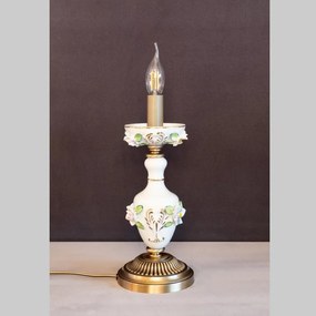 Veioza design italian din alama si portelan colorat 9951