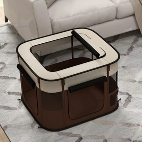 PawHut Țarc pliabil pentru câini cu geantă de transport pentru interior/exterior, Gri | Aosom Romania