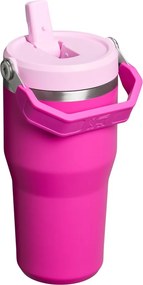 Termos roz din oțel inoxidabil 600 ml IceFlow™ Flip Straw 2.0 Tumbler Violet Blossom – Stanley