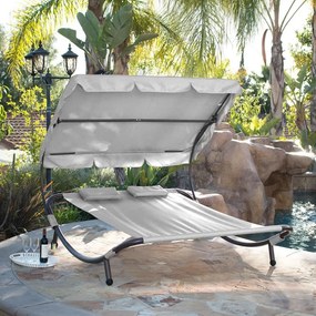 Șezlong relaxant pentru 2 persoane Craftfield BAHAMA - GRI