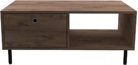 Masuta cafea Nando cu sertar ,pentru living,culoare nuc 100 cm