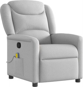 vidaXL Scaun de masaj cu țesătură gri nor