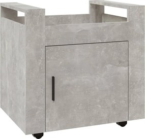vidaXL Cărucior de birou, gri beton, 60x45x60 cm, lemn prelucrat