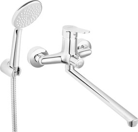 Baterie cada - dus Ferro Isso cu pipa mobila crom si set de dus