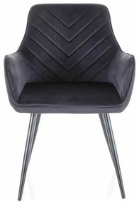 Scaun de bucătărie Maya Velvet, negru