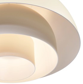 Lampa suspendată scandinavă crem cu interior alb - Loes
