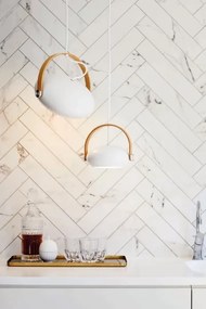 Halo Design 734337 - Pendul pe cablu DC, 1xE27/40W/230V, Ø 26 cm, alb/stejar