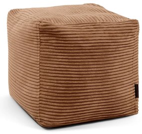 Fotoliu bean bag maro cu tapițerie din catifea reiată Up! MooG – SLOWDOWN