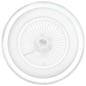 Plafonieră LED dimabilă cu ventilator ZONDA LED/48W/230V alb + telecomandă