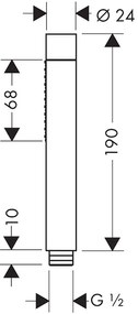 Pară de duș, Axor, Starck, 2 jeturi, negru cromat lucios, 28532330