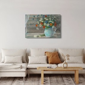 Tablou - Pictură în ulei, flori de câmp (90x60 cm)