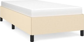 vidaXL Cadru de pat fără saltea cremă 90x200 cm țesătură