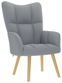vidaXL Scaun de relaxare, gri deschis, material textil