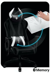 Scaun gaming Diablo X-Horn 2.0 Normal Size: Negru-alb Diablochairs