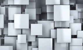 Fototapet - Pătrate 3D (254x184 cm)
