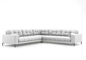 Coltar 6 locuri Bali tapitat/picioare negre – L256 x l256 x h75