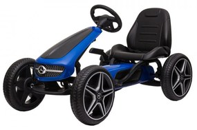 Kart cu pedale pentru copii NOVOKIDS® Mercedes Benz Kart PRO, Cu claxon si melodii, Carena, Structura metalica, Frana de mana, Functie FreeWheel,