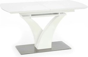 Masa extensibila 80 cm PALERMO, alb, sticla/otel