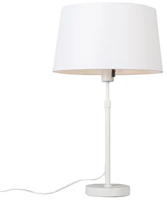 Lampă de masă albă cu abajur alb 35 cm reglabilă - Parte