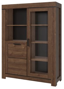 Vitrină Britt 2D1W (Stejar maro). 1052802