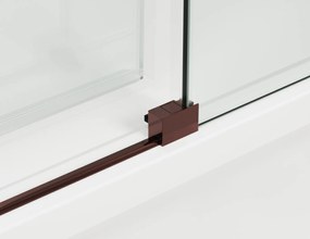 Usa culisanta de dus in nisa, 1300 mm, bordeaux metal, doua elemente, Ronal Oriana Bordeaux metal, 1300 mm