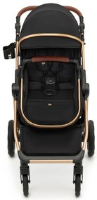 Cărucior de copii combinat 3 în 1 KINDERKRAFT ESME Pure black + scaun auto MINK PRO