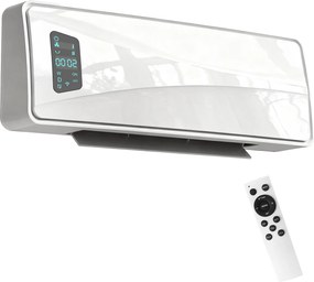 HOMCOM Încălzitor de Perete 2000 W cu 3 Moduri și Telecomandă, Alb | Aosom Romania