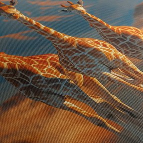 Tablou - Girafe pe pășune (90x60 cm)