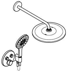 GROHE 34877000 - Sistem de duș VITALIO RAIN MONO 310, crom lucios