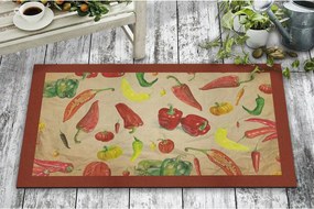 Covor intrare PEPPER, 45x70 cm, forma dreptunghiulara, pasla/PVC, mult
