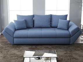 Canapea extensibilă dumonde cu ladă de depozitare si sezut confortabil din spuma high-density, Loana Enjoy Blue 250x100 cm