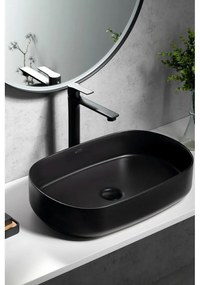 Baterie negru-mat pentru chiuvetă înaltă Pax – Sapho