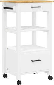 vidaXL Cărucior de bucătărie „MONZA”, 48x40x88,5 cm, lemn masiv de pin