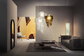 Lustra design Art Deco realizata manual Aria Large Transparent