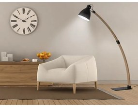 Lampă de podea 1xE27/60W/230V frasin/negru