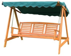 Balansoar de grădină verde/maro din lemn Eden – Rojaplast