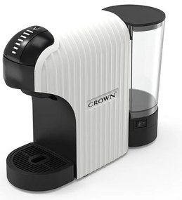 Espressor cu capsule 7in1 Crown CCM-1531W, 1400 W, 20 bar, 0.9 L, 7 adaptoare, Indicatoare LED, Controlul lungimii cafelei, Alb/Negru