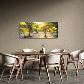 Tablou - Femeie între palmieri (120x50 cm)