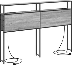 vidaXL Tăblie de depozitare cu raft sonoma gri 160 cm Lemn compozit