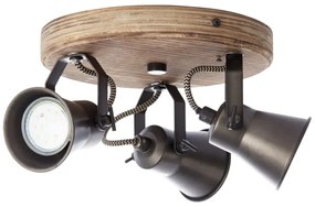 Brilliant - Spot orientabil SEED 3xGU10/5W/230V negru/maro